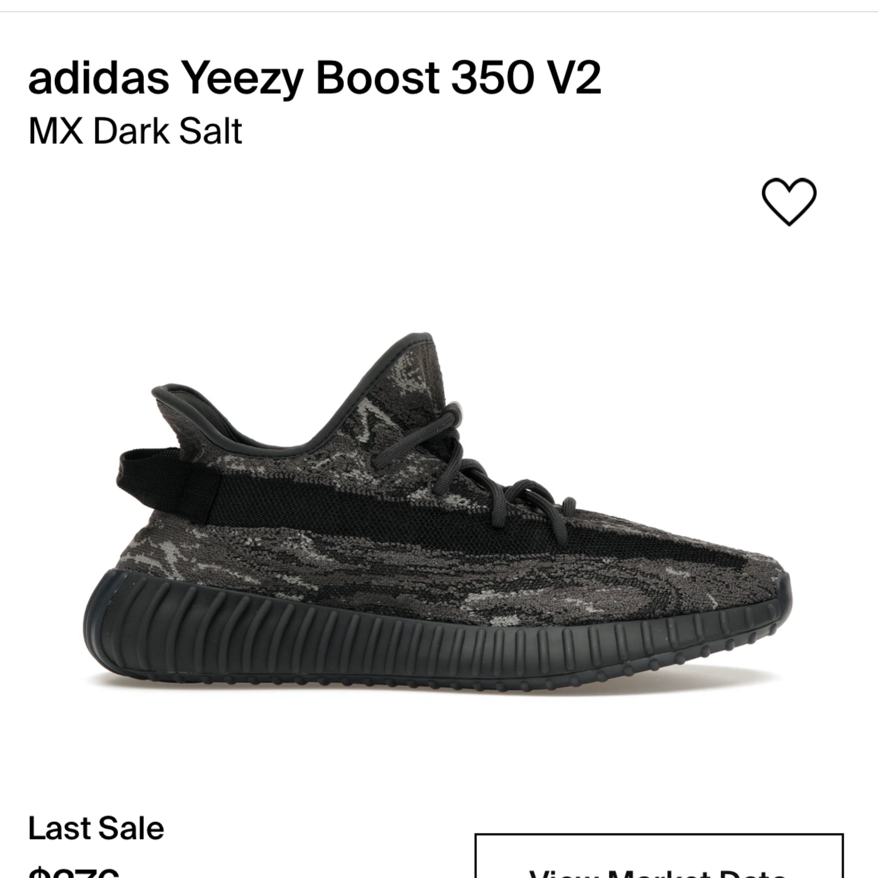 Yeezy 350 V2 Dark Salt SZ 6