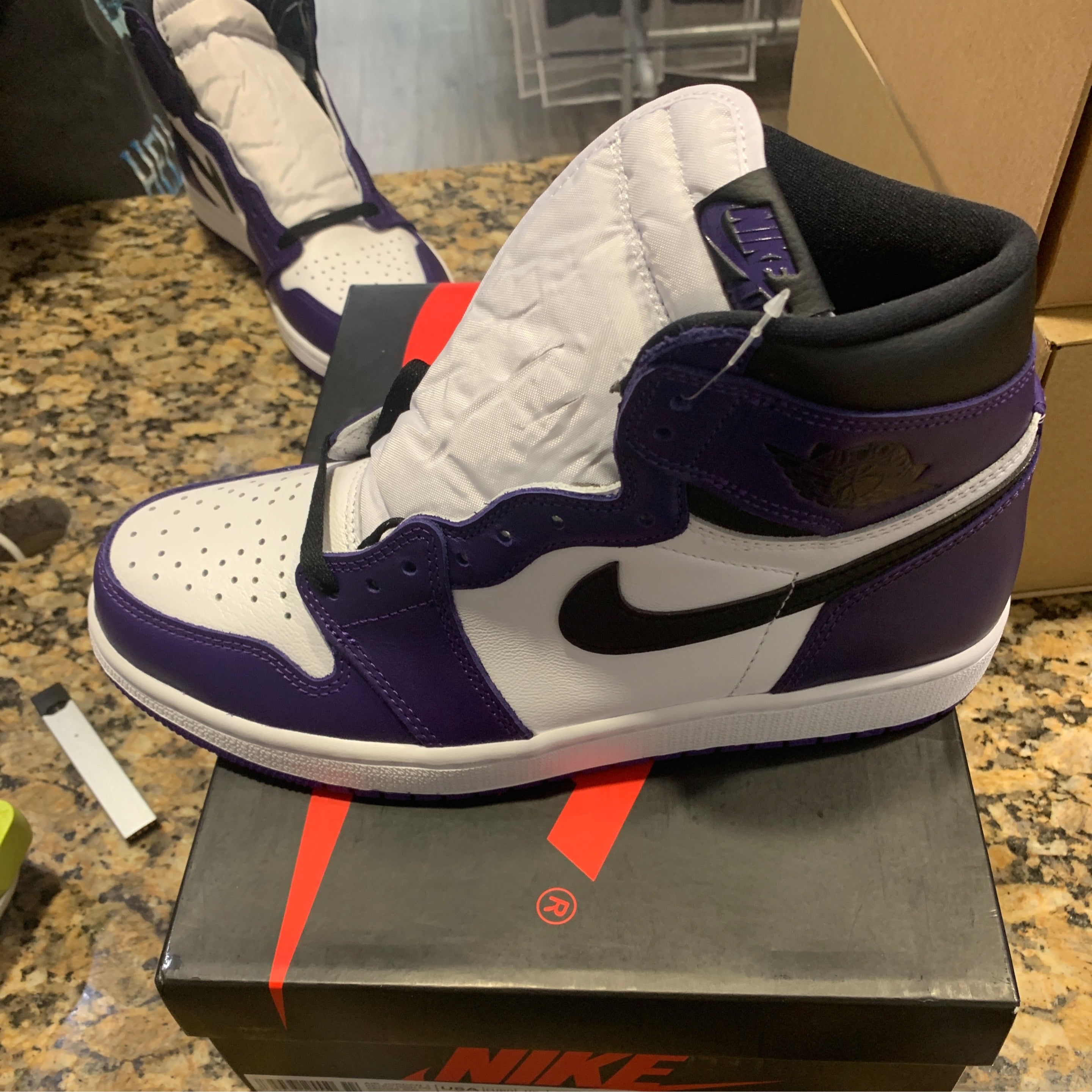 Jordan 1 Court Purple Size 9