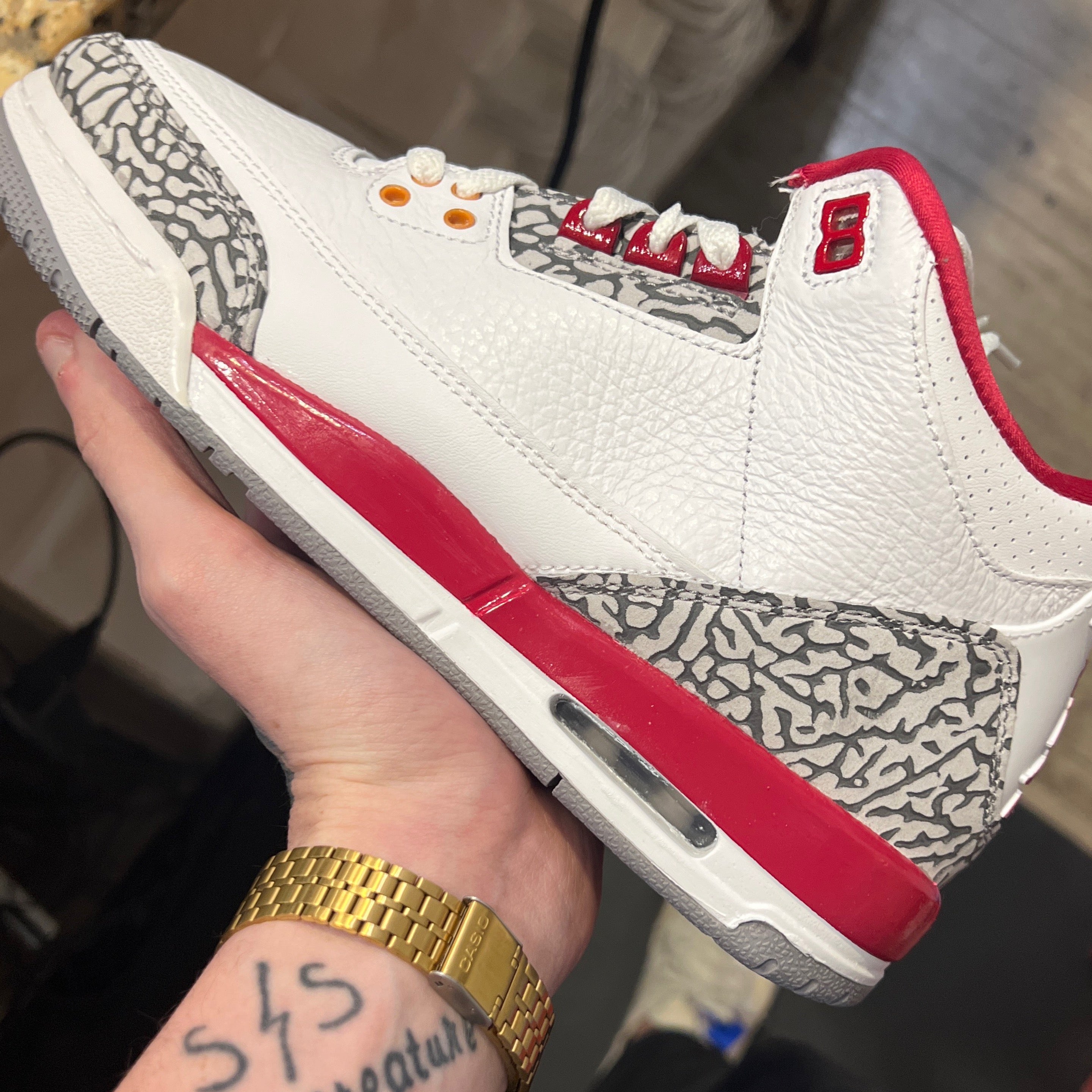 Jordan 3 Cardinal Red SZ 7Y