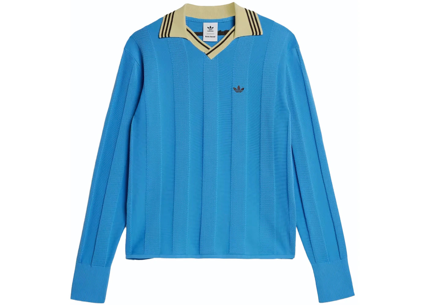 adidas x Wales Bonner Knit Long Sleeve Football Tee Lucky Blue