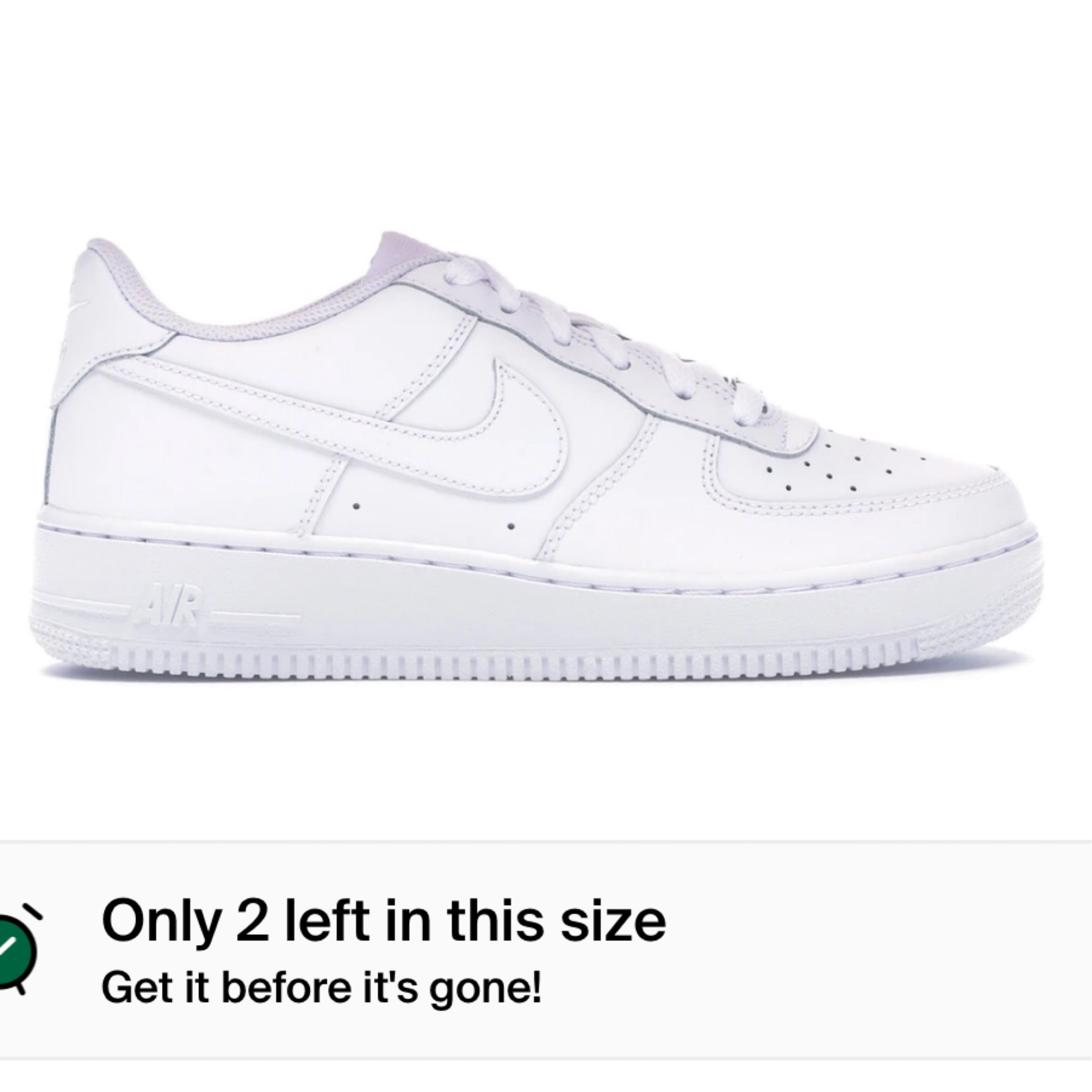 Nike AF1 White SZ 6Y