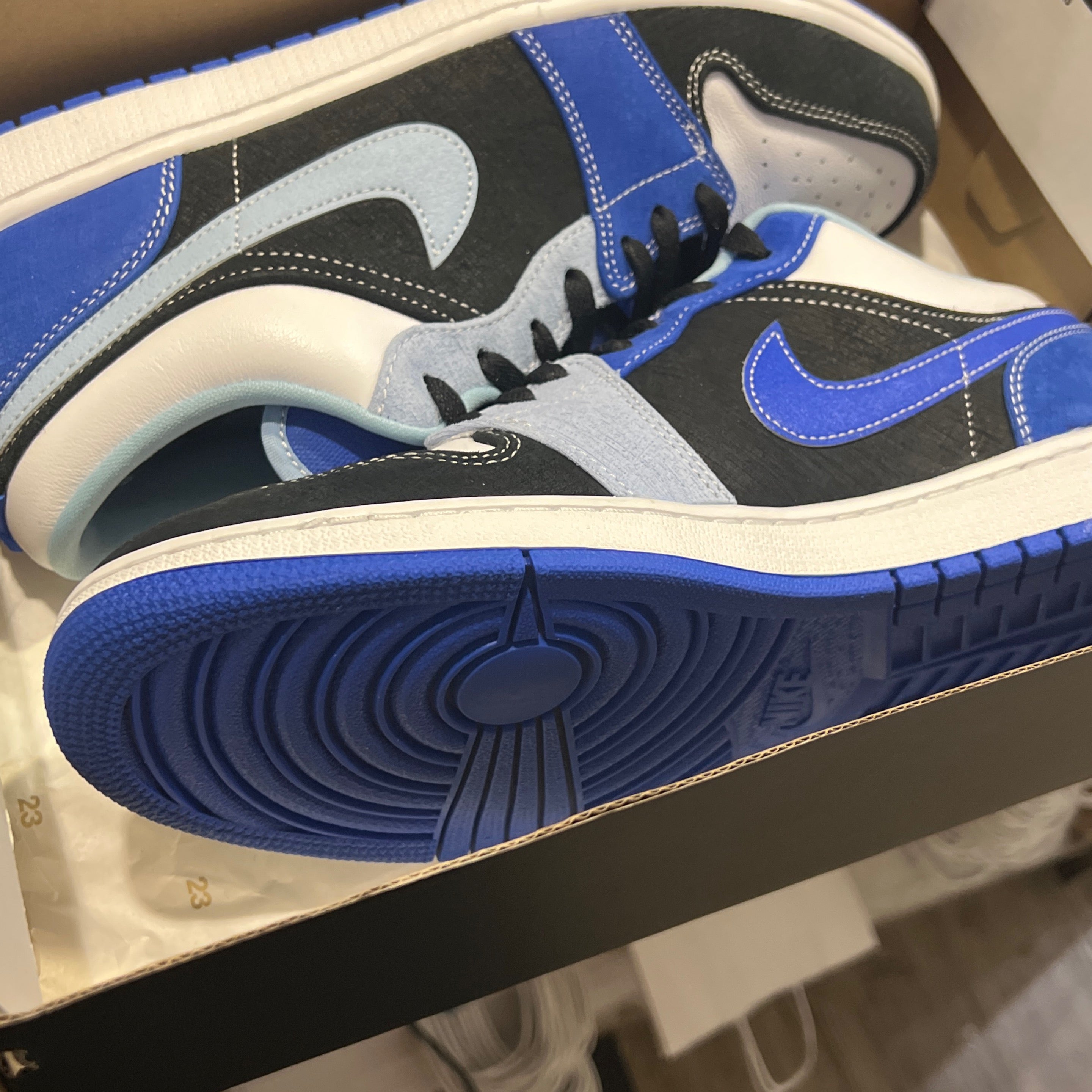 Jordan 1 Low Racer Blue White SZ 11.5